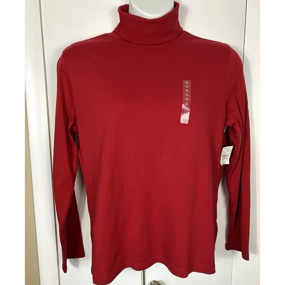 St. John's Bay Tops - NWT St Johns Bay Womens Red Turtleneck Top Long Sleeve Size  XL